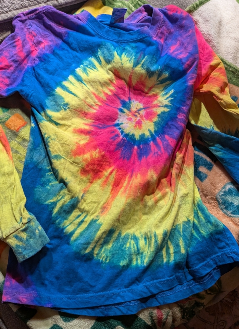 Tie-Dye Long Sleeve Shirt - Multicolor